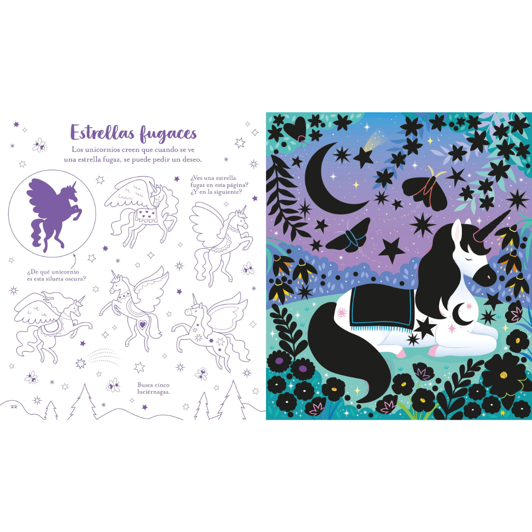 Rasca-rasca con actividades: unicornios