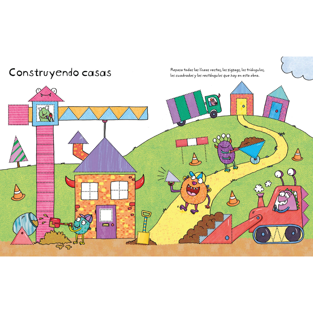 Libro pizarra reutilizable · practico los trazos