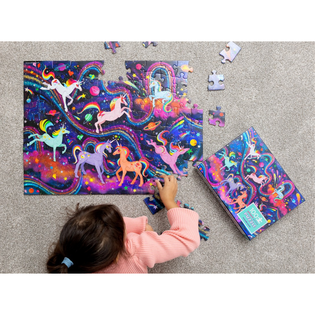 Puzzle holográfico UNICORN GALAXY: 100 piezas