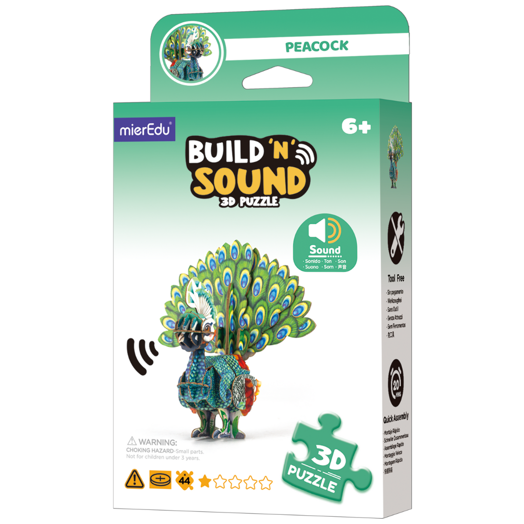 Puzzle 3D ¡con sonido! · pavo real