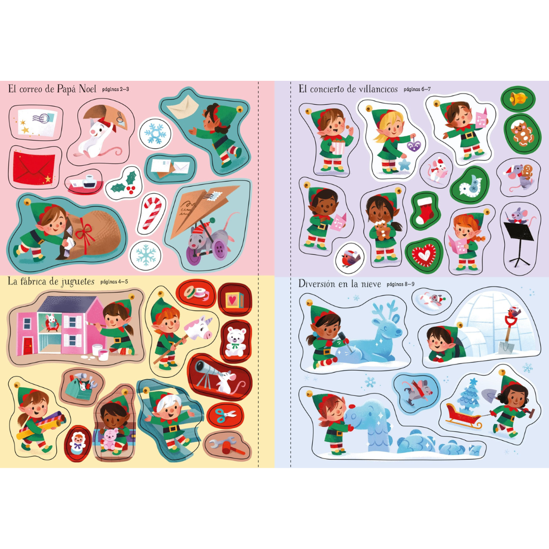 Mi pequeño libro de pegatinas brillantes · Papá Noel