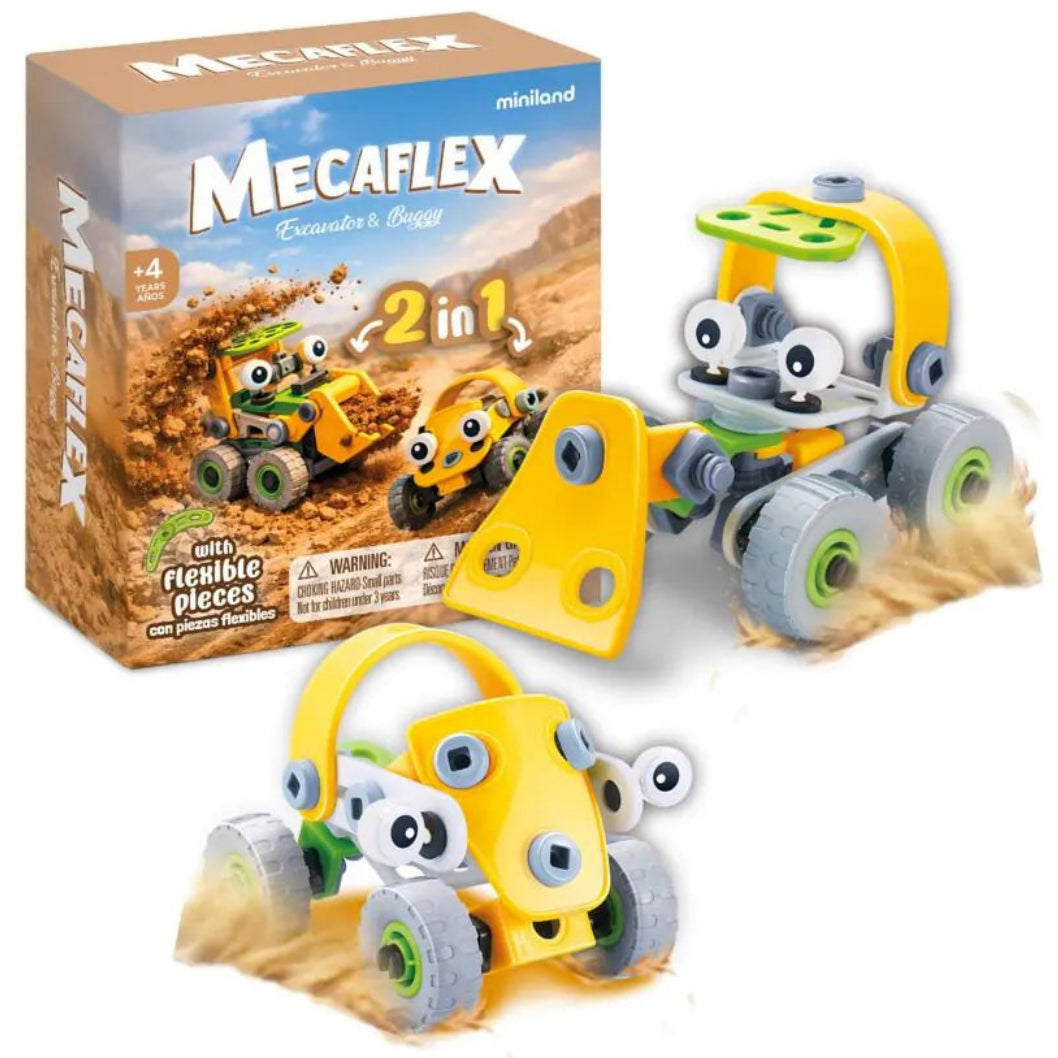Construcciones flexibles MECAFLEX ¡2 en 1!: excavadora y buggy