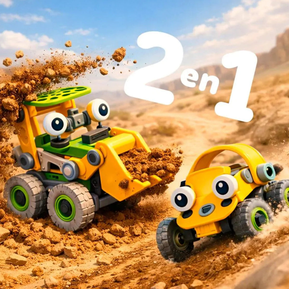 Construcciones flexibles MECAFLEX ¡2 en 1!: excavadora y buggy