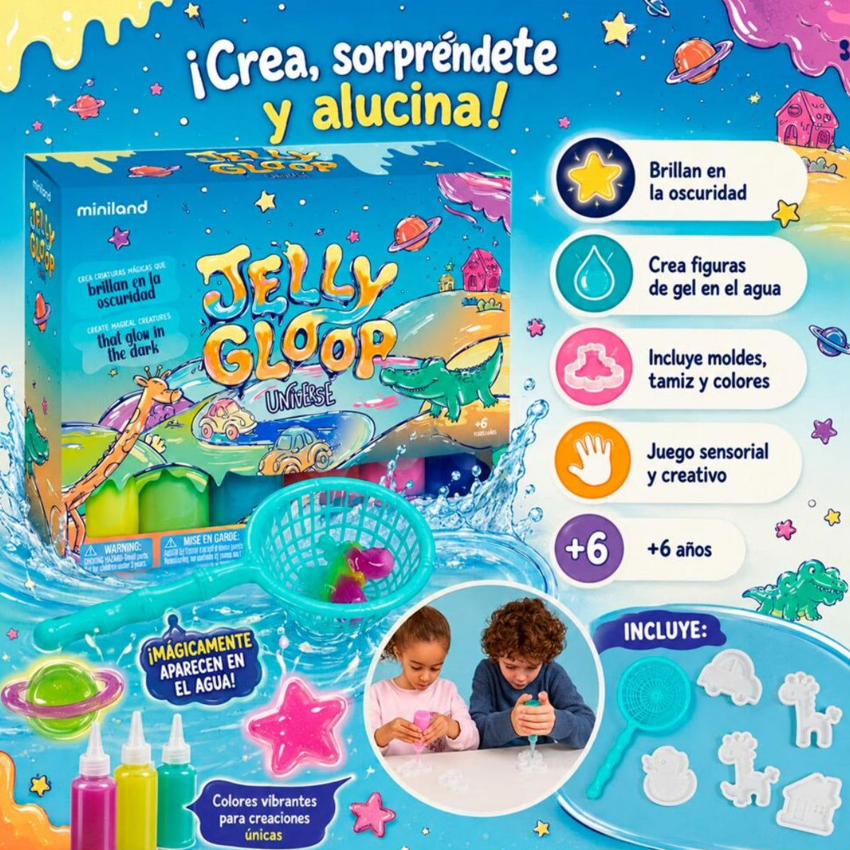 Crea tus figuritas de gel 3D JELLY GLOOP: universe