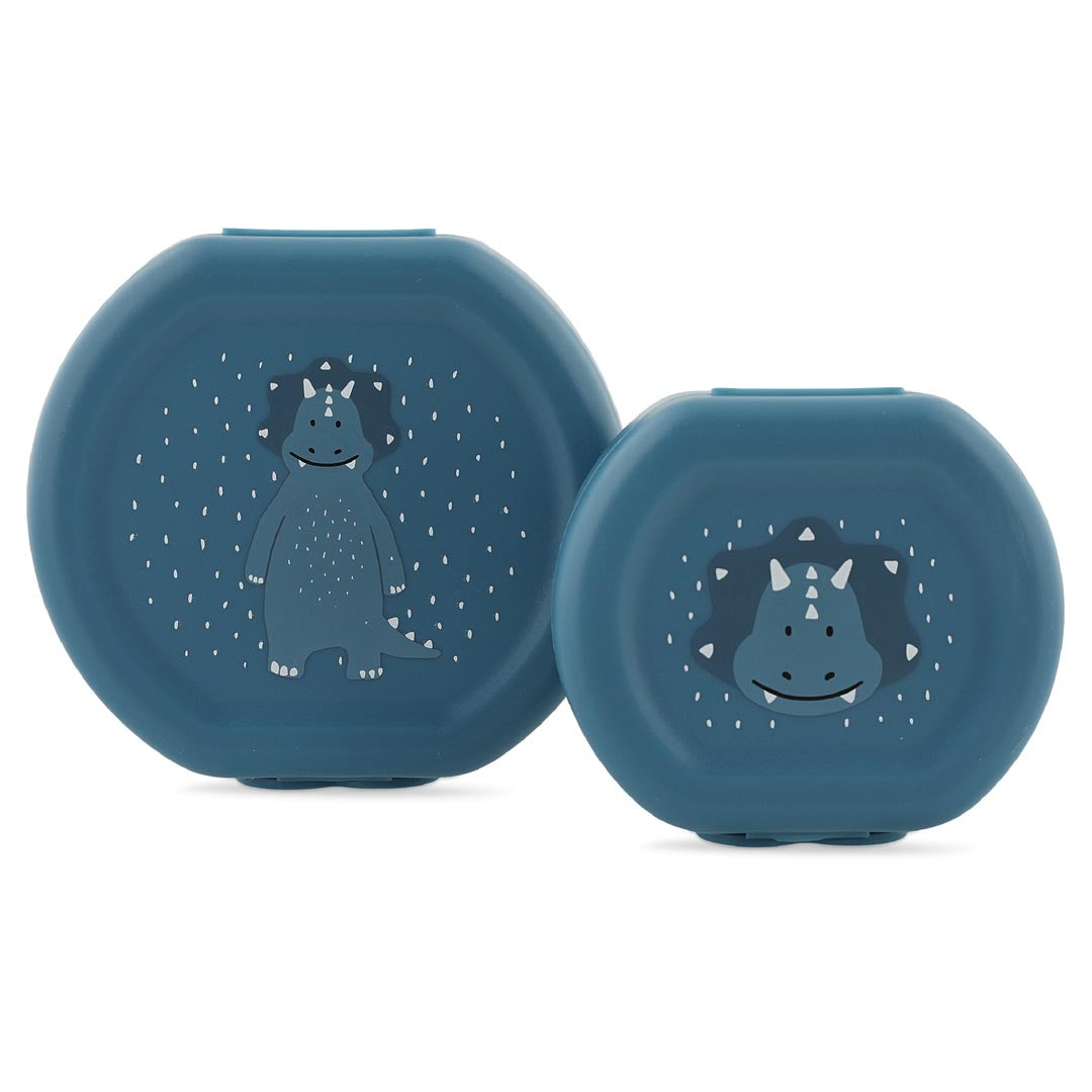 2 fiambreras con clip TRIXIE · triceratops