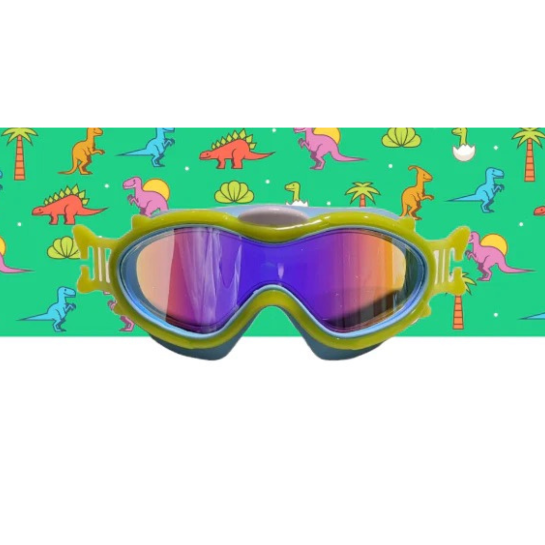 Máscaras de natación infantiles con turbante · amarilla con dinosaurios