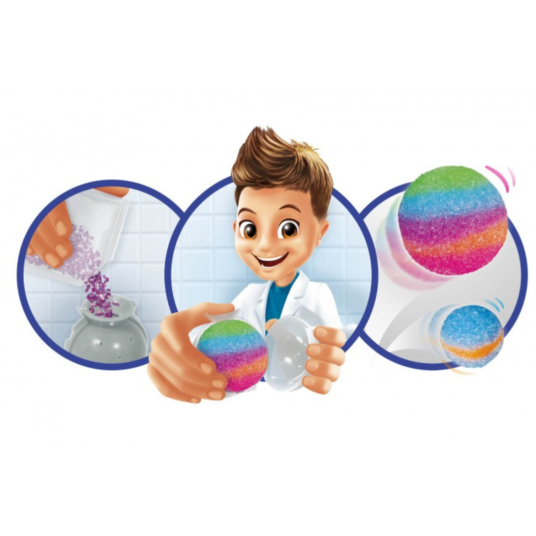 Mini laboratorio para crear pelotas saltarinas