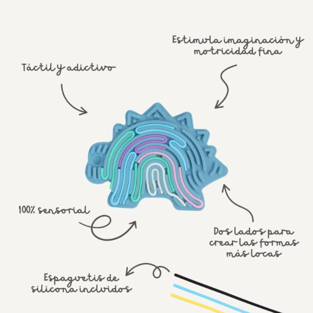 Puzzle sensorial de silicona FLEXHETTI · dinosaurio