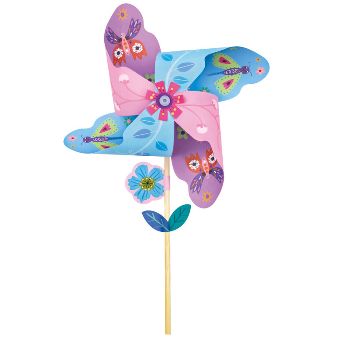 Crea molinillos de viento florales