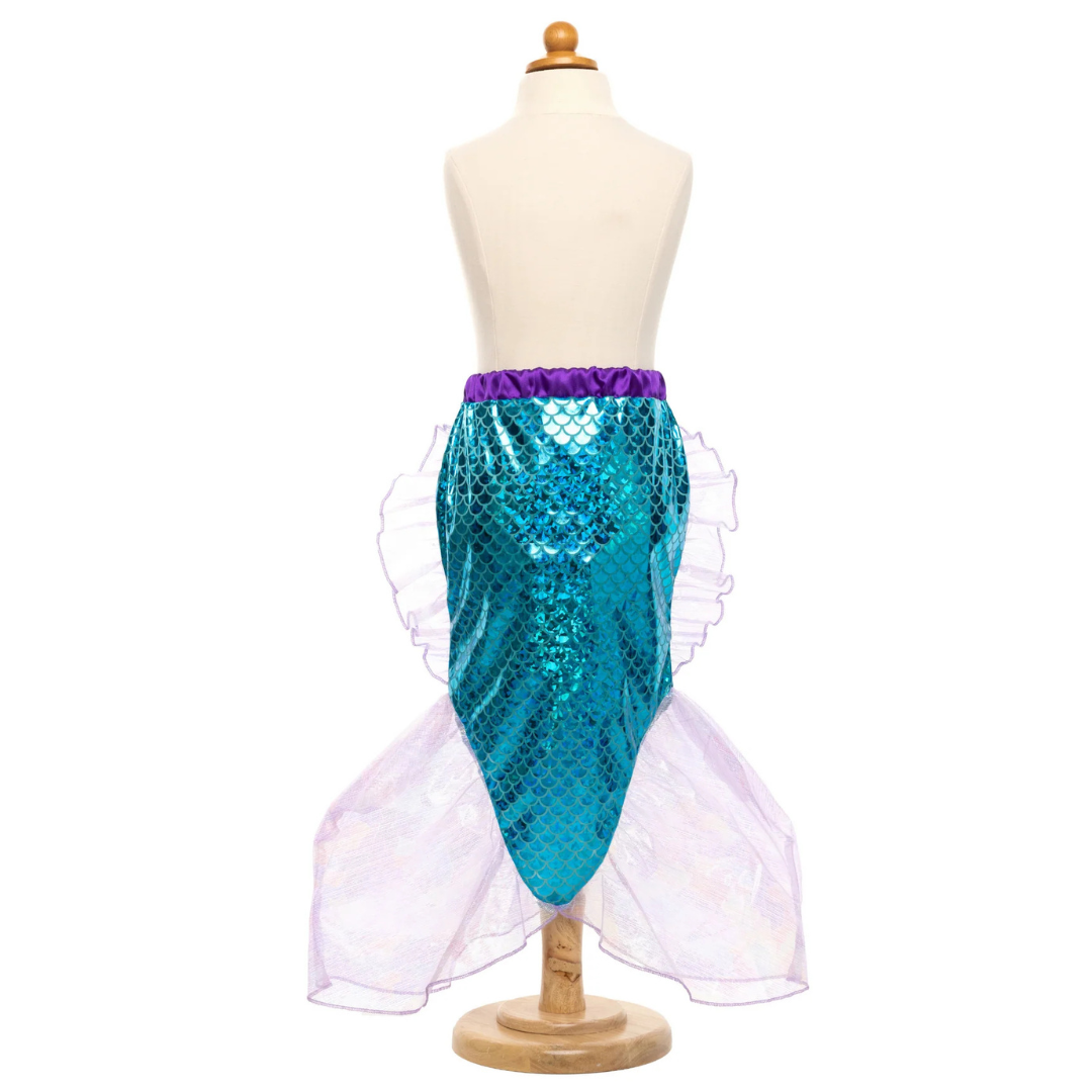Disfraz brillante de sirena con diadema