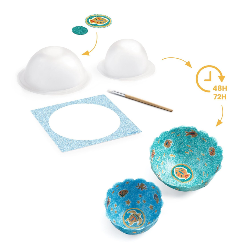 Kit creativo 2 cuencos decorativos de papel · En el mar