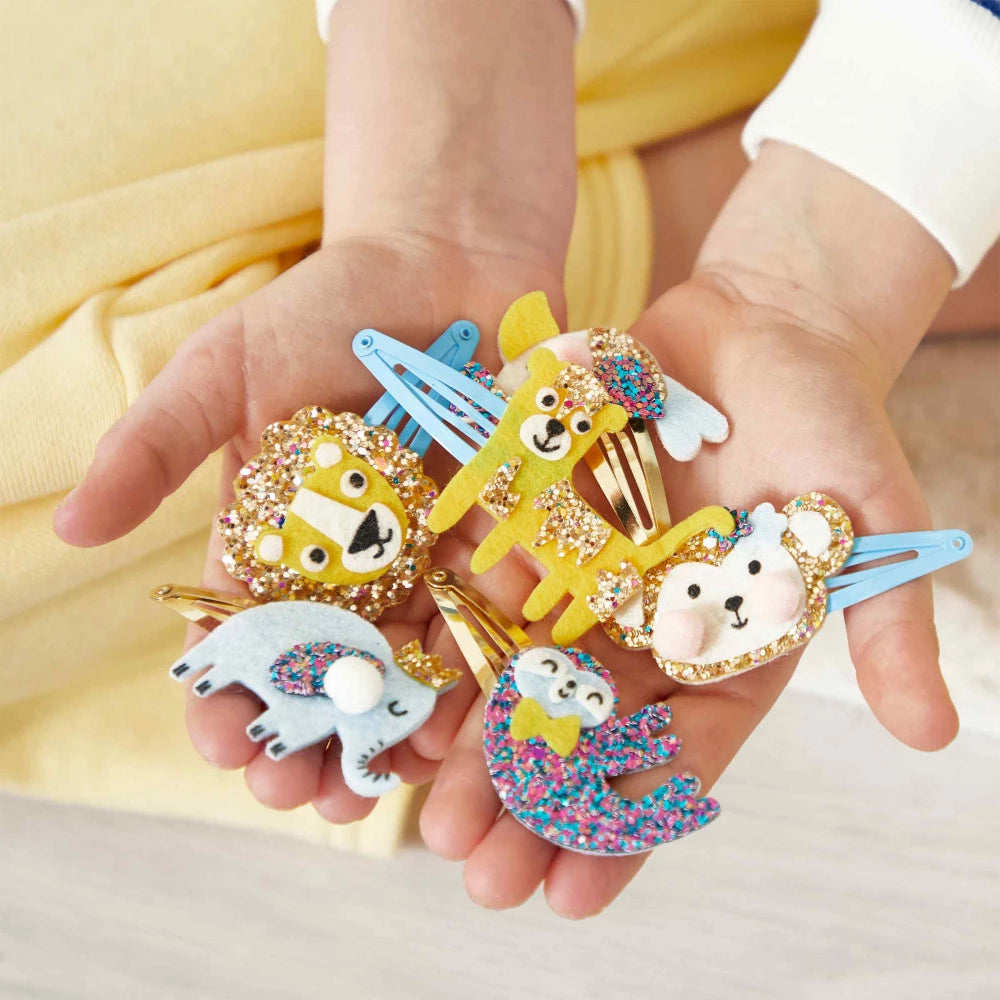 Crea tus 6 clips para el pelo de animales exóticos