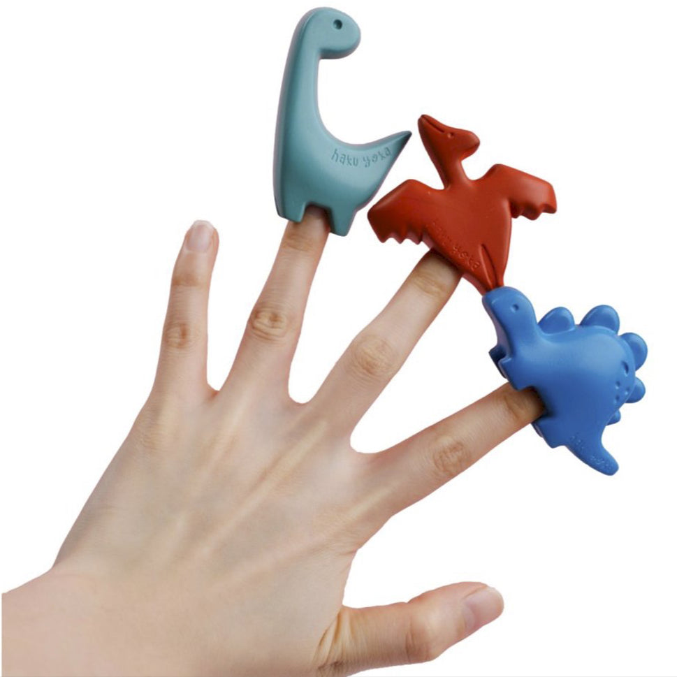6 crayons de dedo · dinosaurios