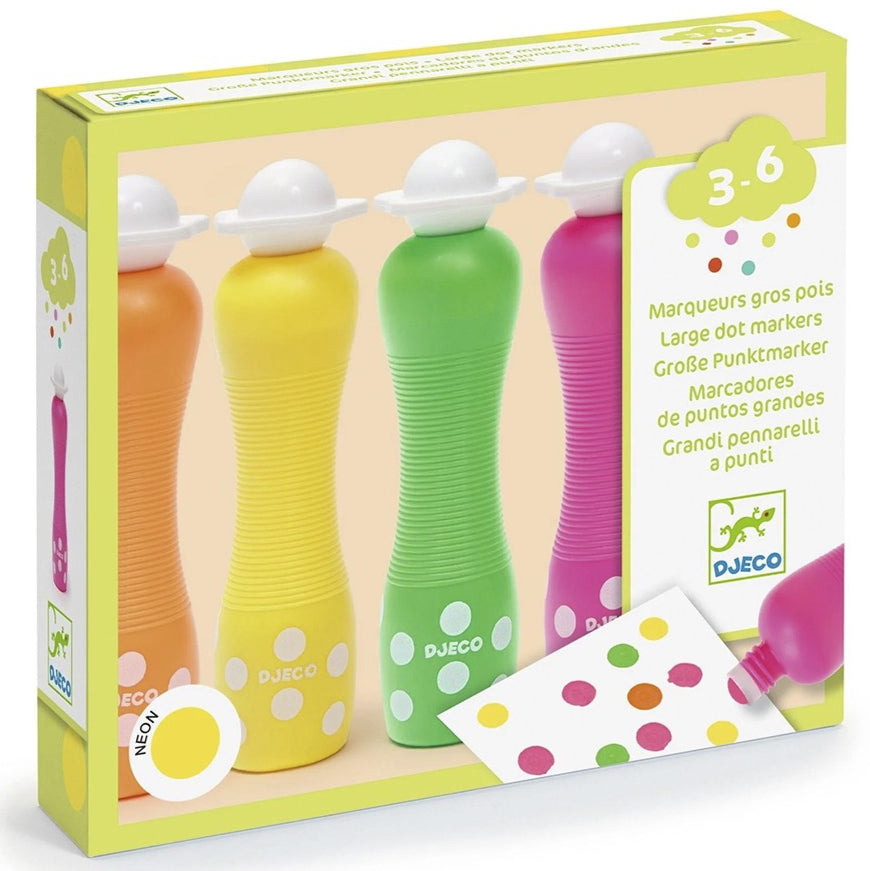 4 Marcadores de espuma de colores neón