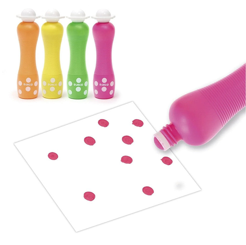 4 Marcadores de espuma de colores neón