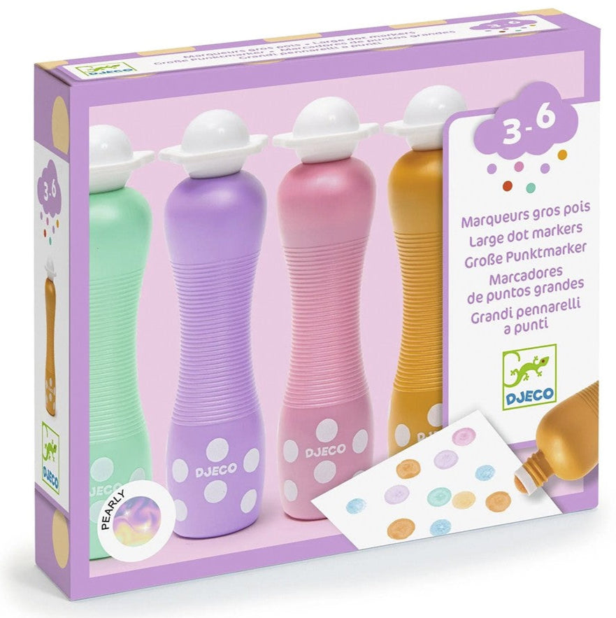 4 Marcadores de espuma de colores perlados