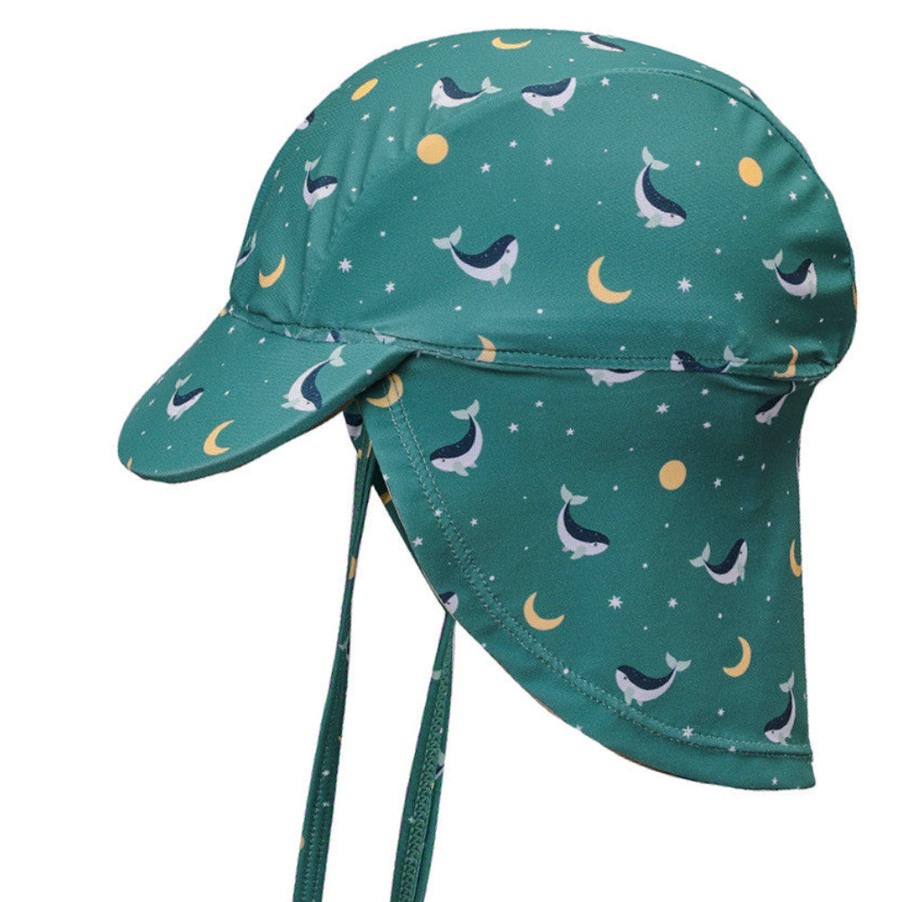 Gorro playa para bebé · whale teal
