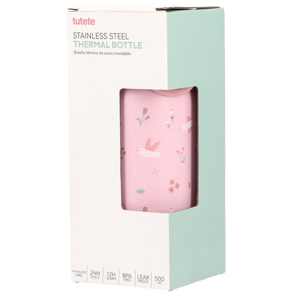 Botella de acero térmica TUTETE 500 ml. · blossom birds
