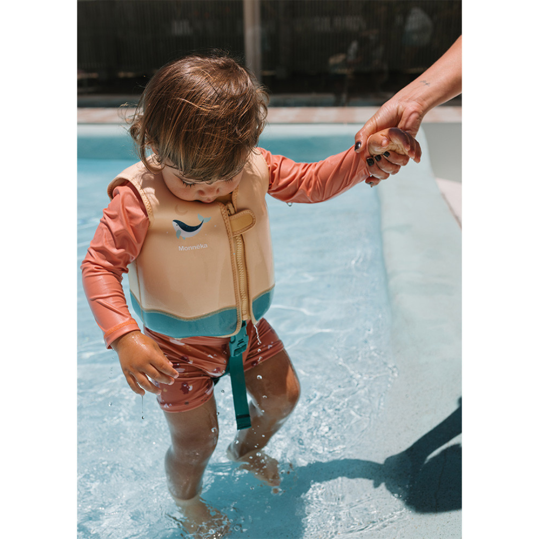 Chaleco flotador de aprendizaje MONNËKA · whale teal