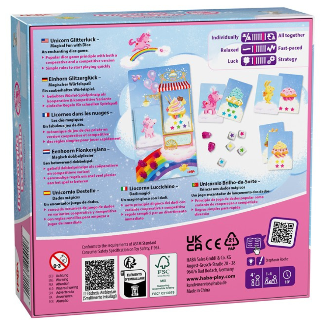 Unicornio destellos ¡dados mágicos!