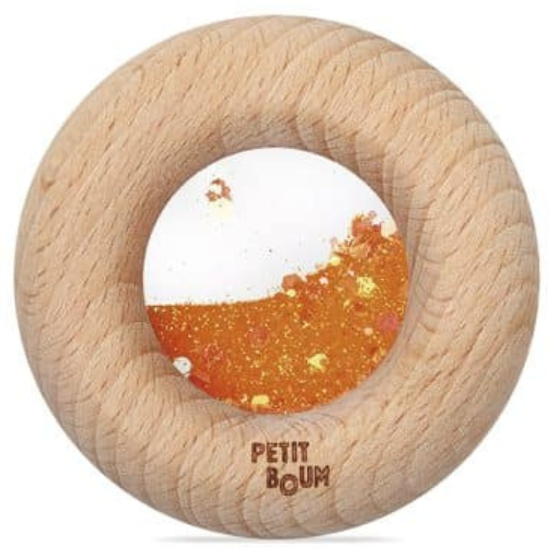 Donut sensorial calma con purpurina