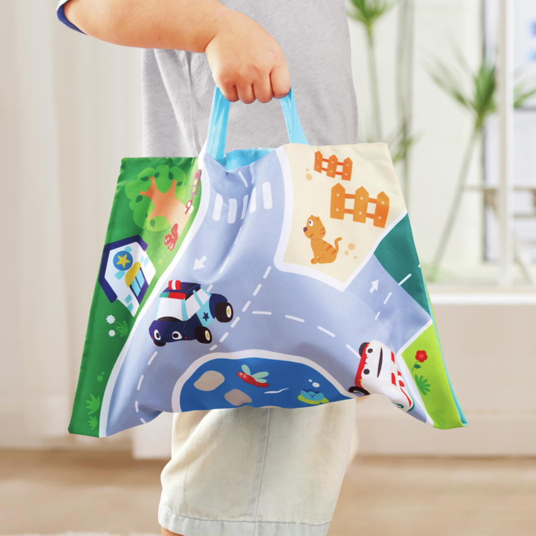 Set de coches de peluche y carretera