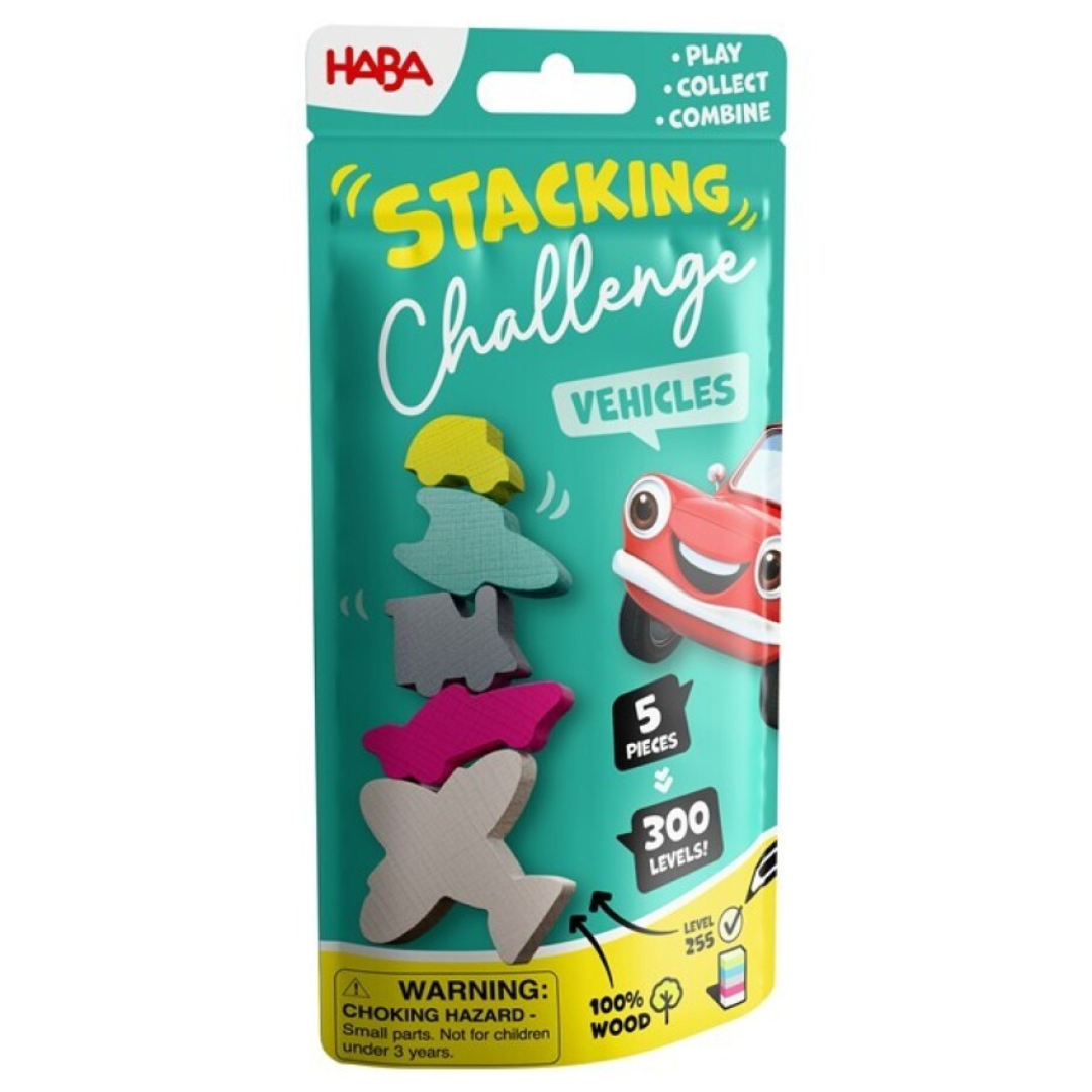 Stacking challenge ¡de bolsillo! · vehículos