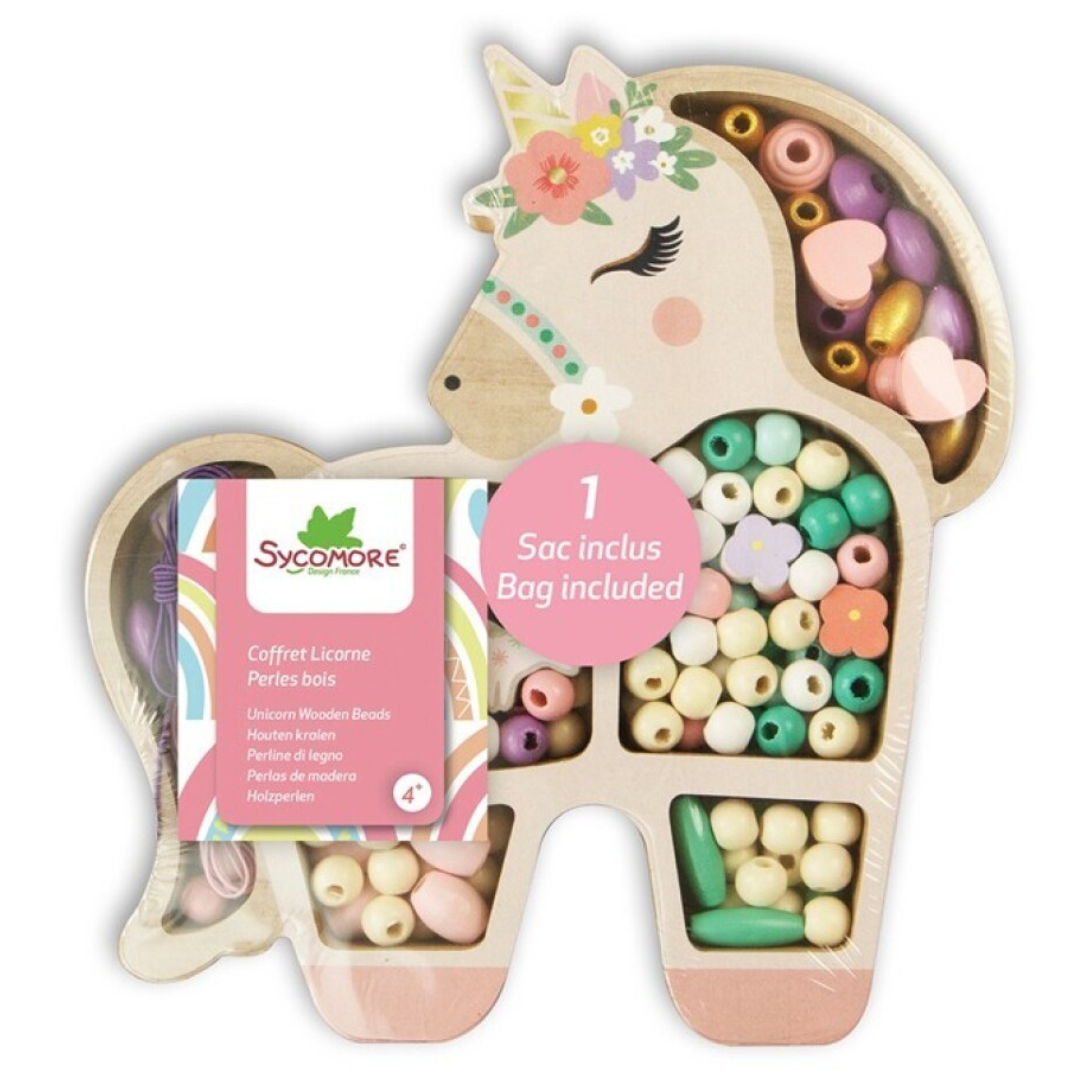 Cofre de 180 perlas de madera · unicornio