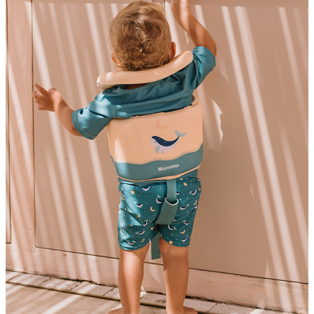Chaleco flotador de aprendizaje MONNËKA para 1-2 años · whale teal