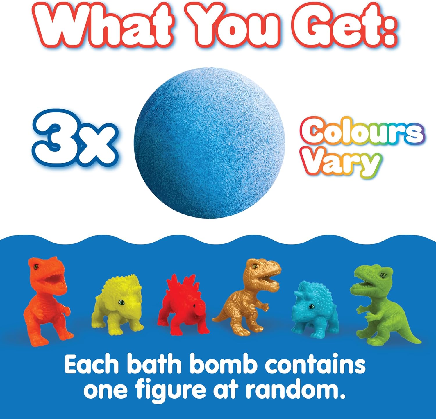 3 Bombas de baño dinosaurios ¡sorpresa!