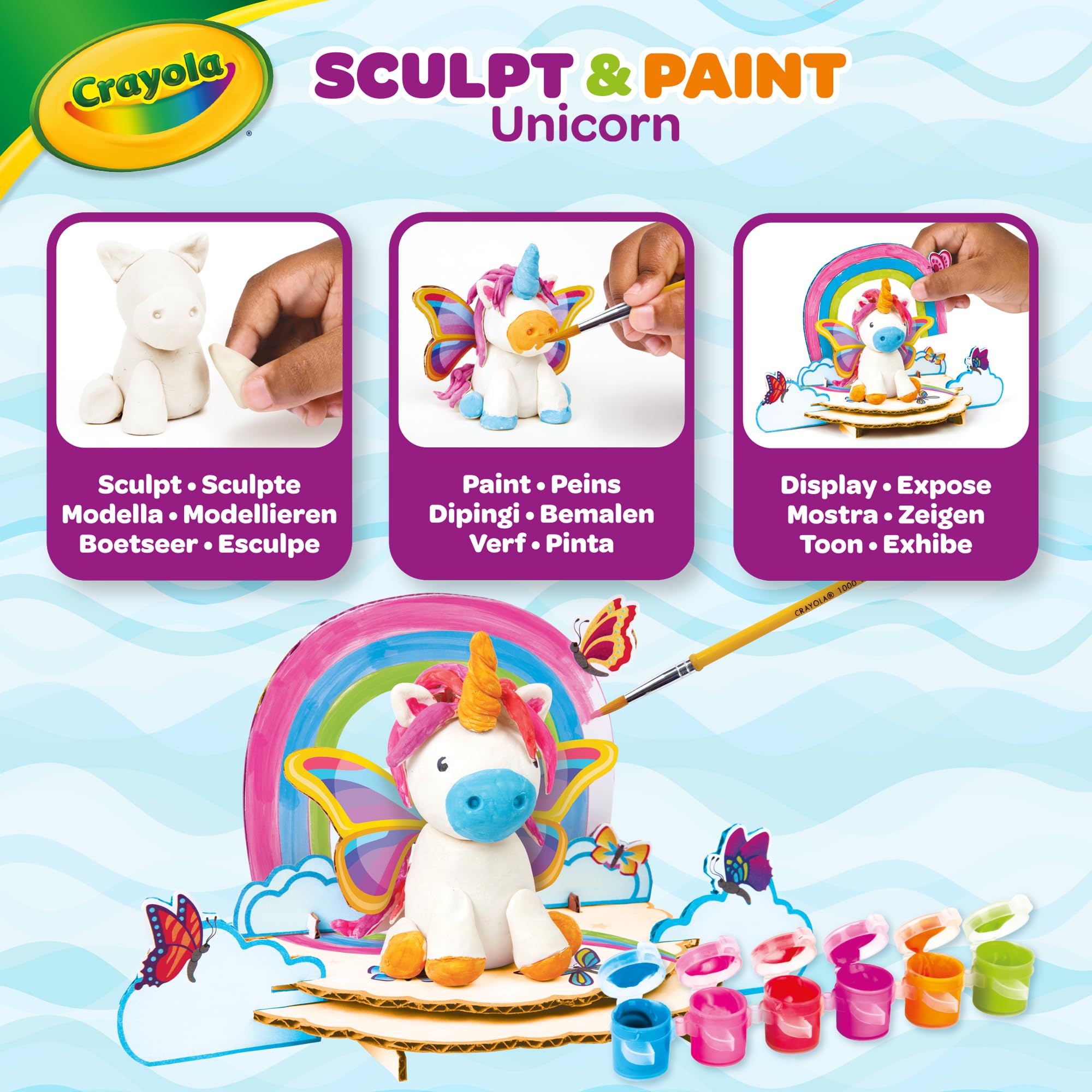 Set crea y decora tu unicornio con arcilla