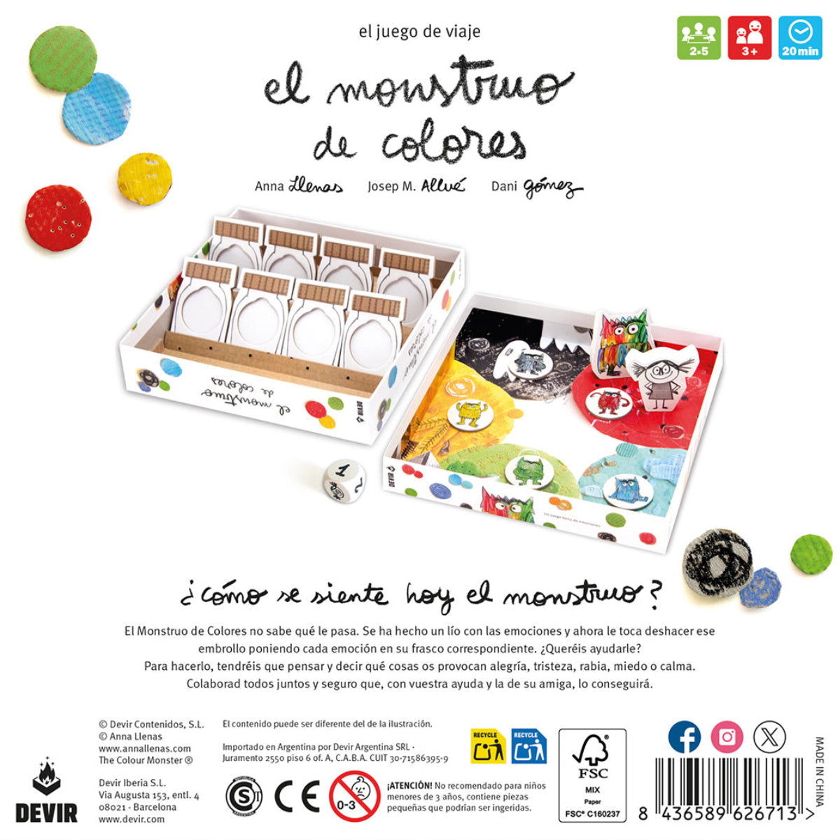 El monstruo de colores ¡juego de viaje!