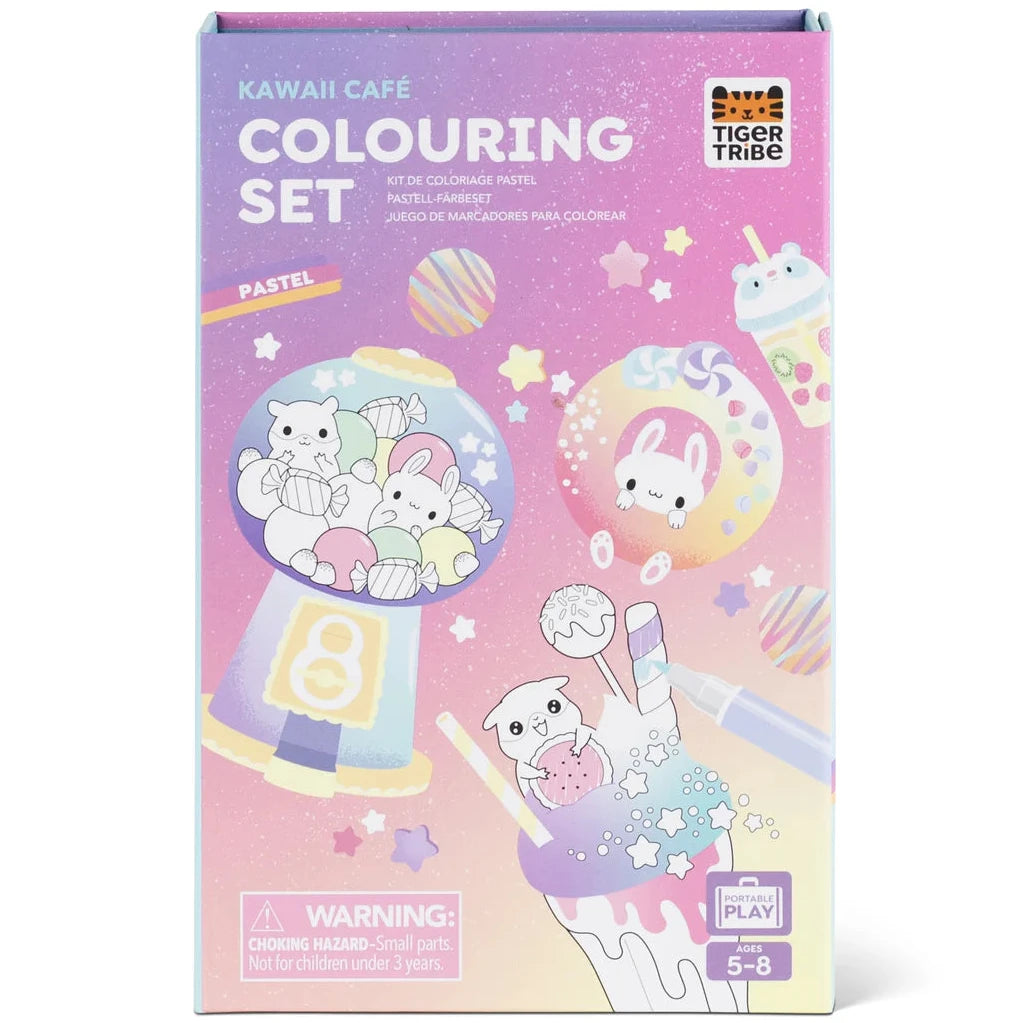 Colouring set pastel · kawaii café