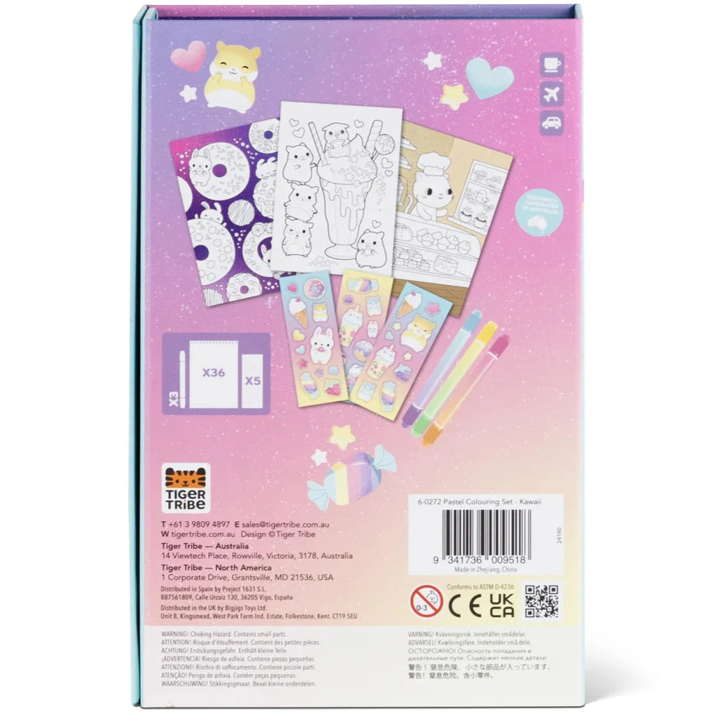 Colouring set · kawaii café pastel