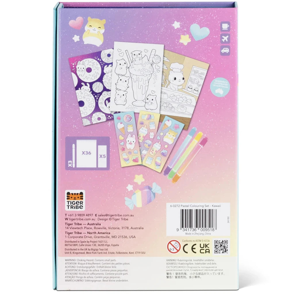 Colouring set pastel · kawaii café