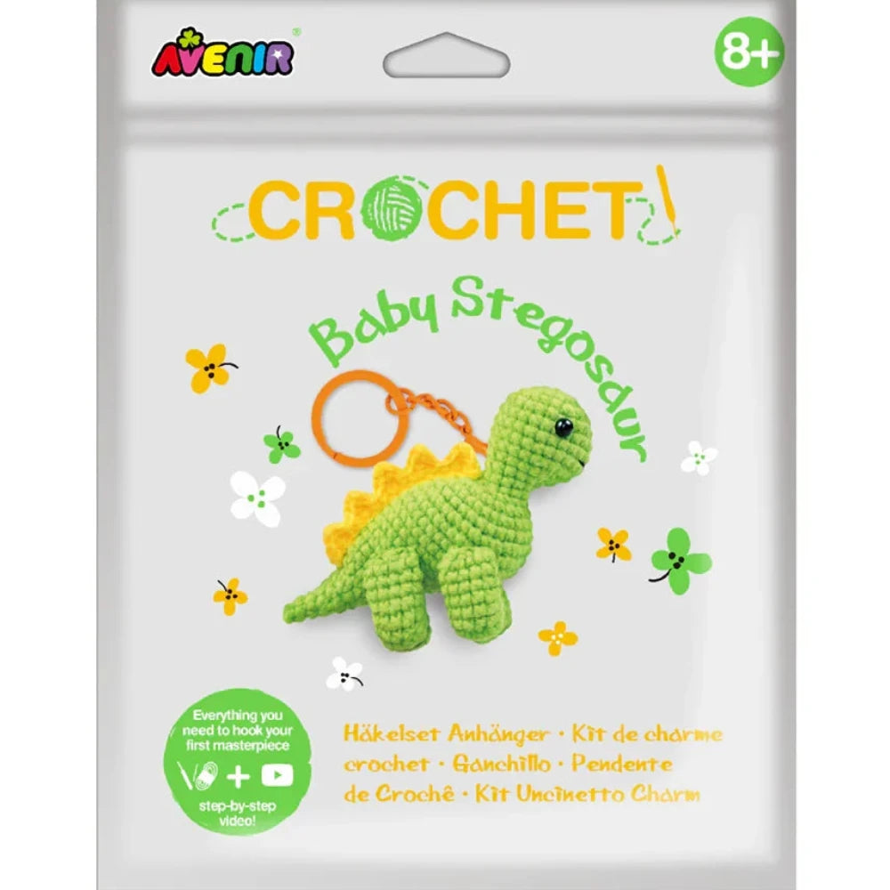 Haz tu llavero de crochet: estegosaurus