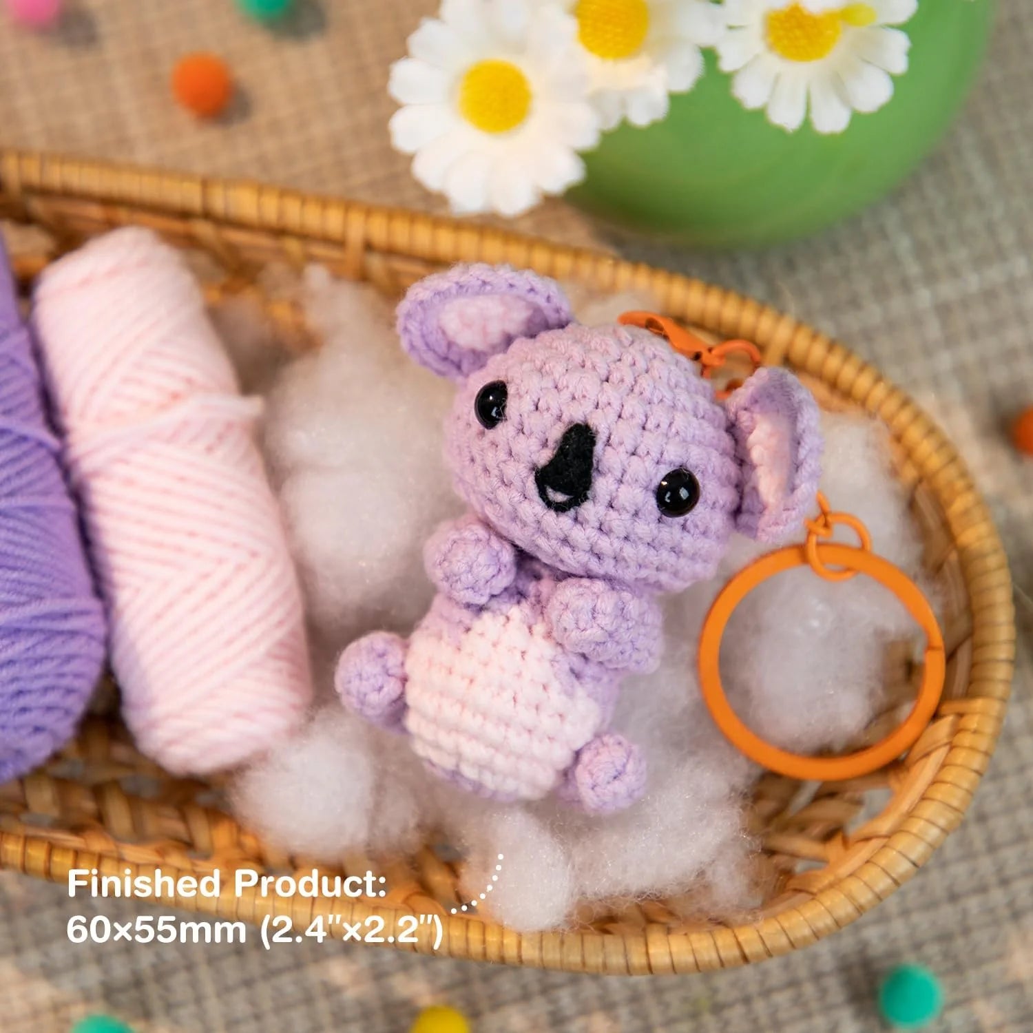 Haz tu llavero de crochet: koala