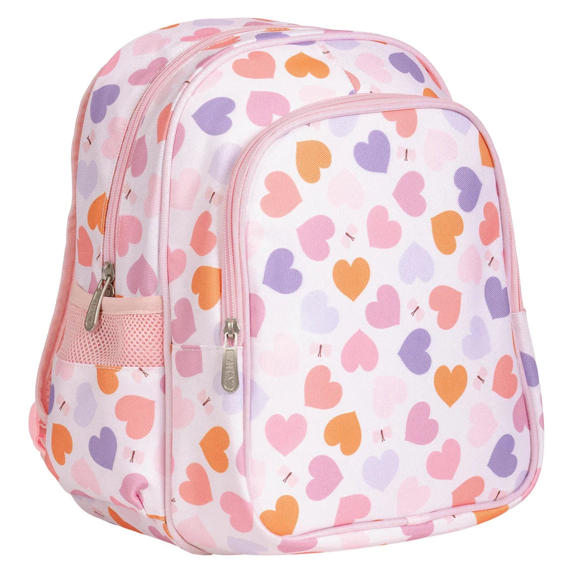 Mochila infantil con bolsillo térmico ALLC · corazones