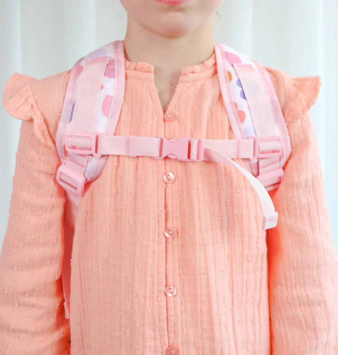 Mochila infantil con bolsillo térmico ALLC · corazones