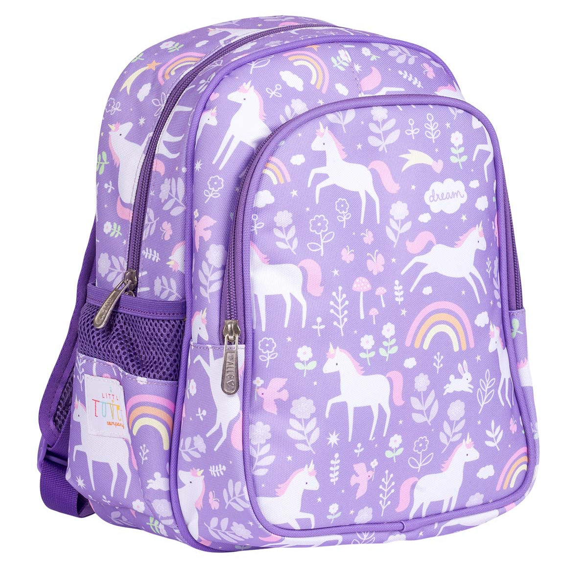 Mochila infantil con bolsillo térmico ALLC · unicornios