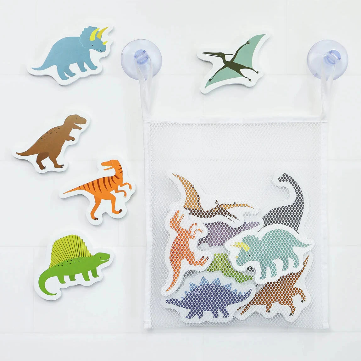Juguete foam para la bañera · dinosaurios