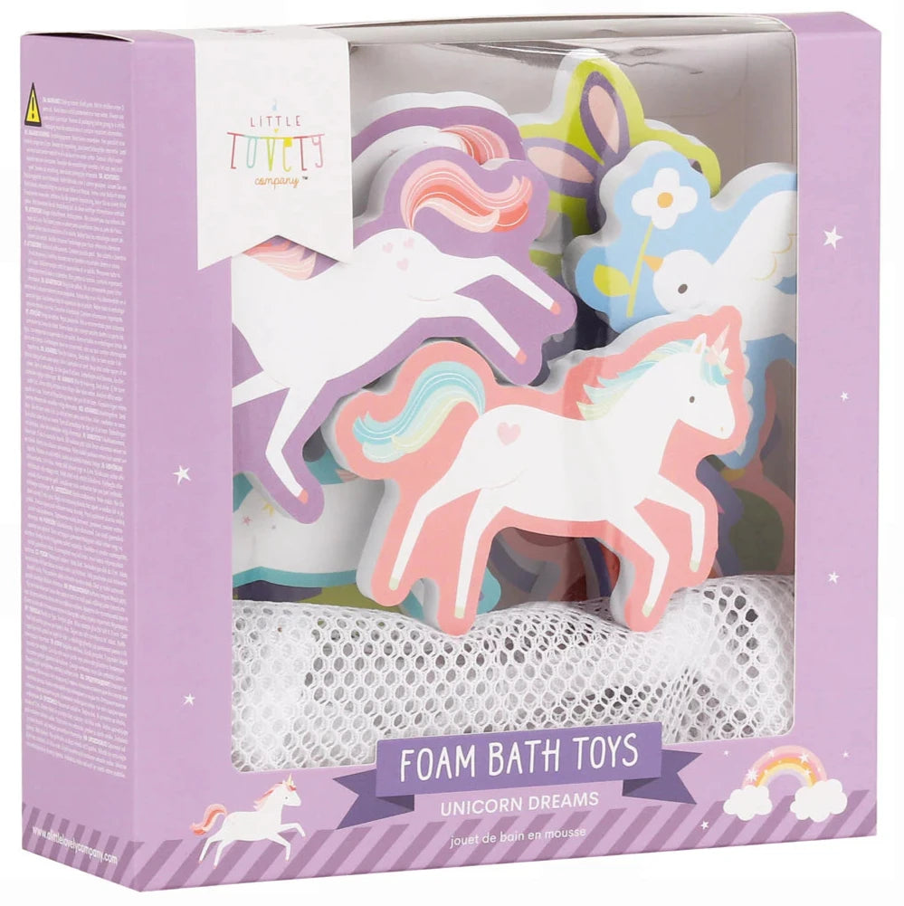 Juguete foam para la bañera · unicornios
