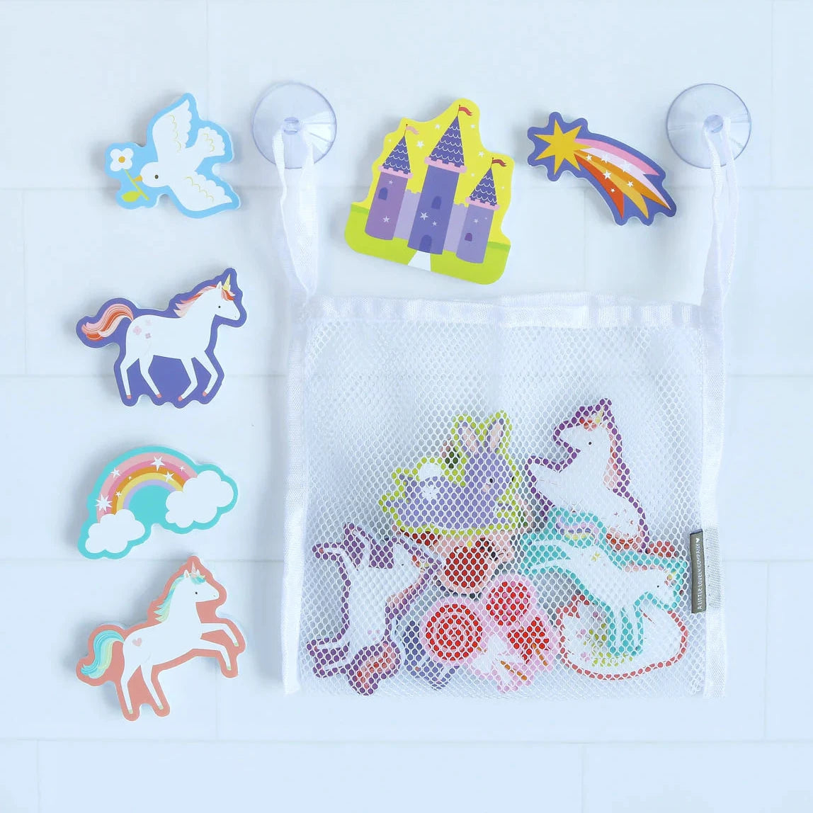 Juguete foam para la bañera · unicornios