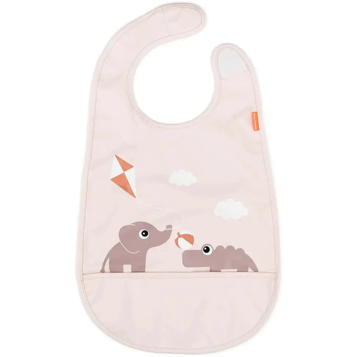 Babero con velcro DONEBYDEER · playground rosa