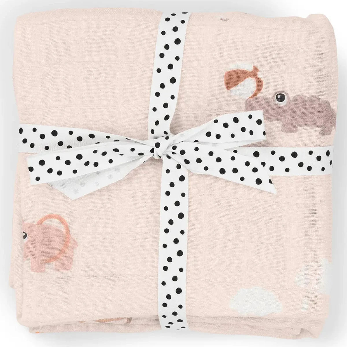 Pack 2 muselinas de algodón DONEBYDEER 65X65 · celebration rosa