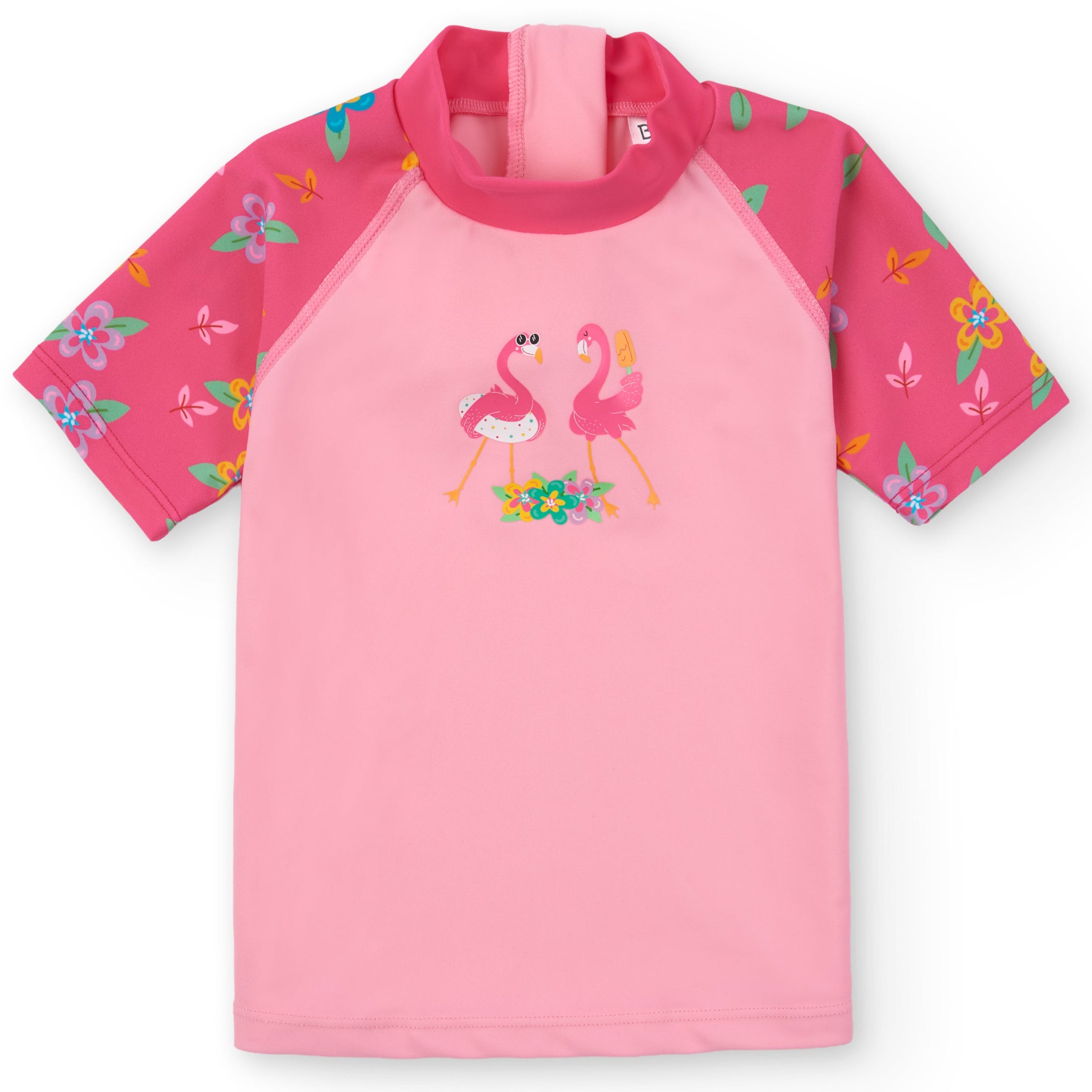 Camiseta protección solar de manga corta BTBOX · flamingo