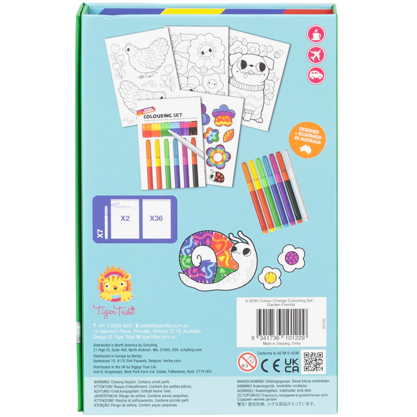 Colouring Set ¡cambia de color! · Garden friends
