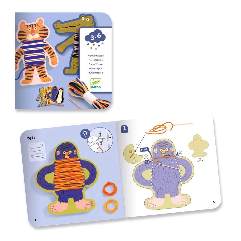 Ensartes tejido jersey de animales