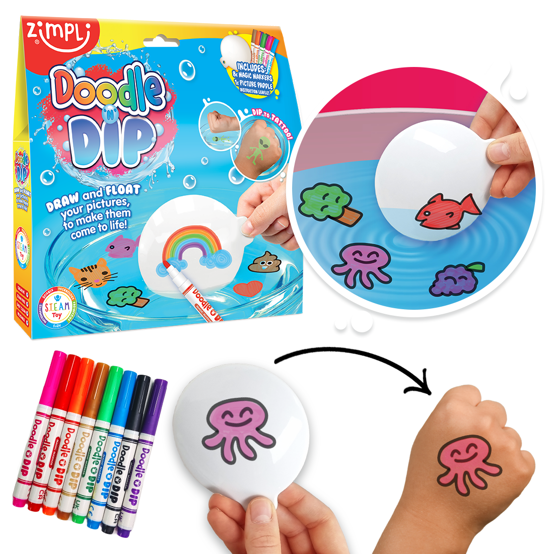 DOODLE ́N ́ DIP ¡dibujos que flotan!