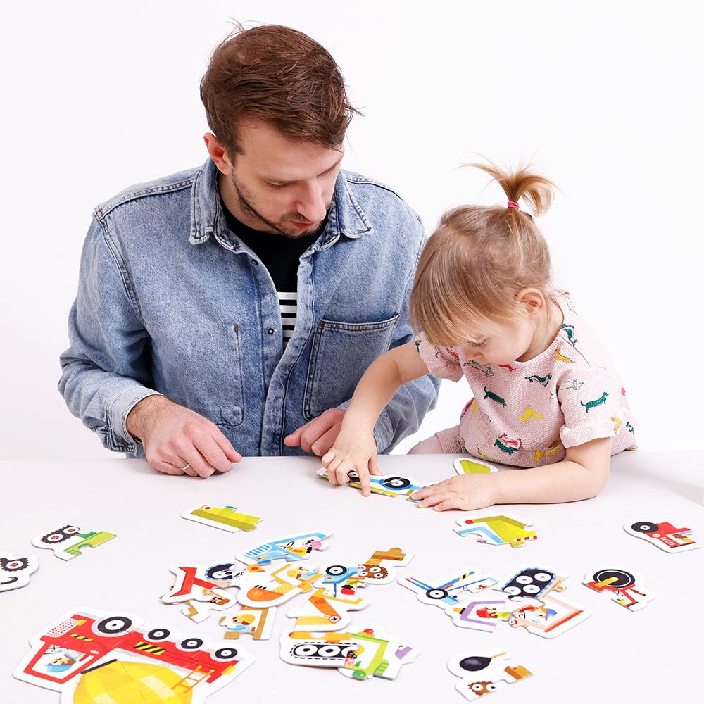 9 puzzles progresivos de vehículos